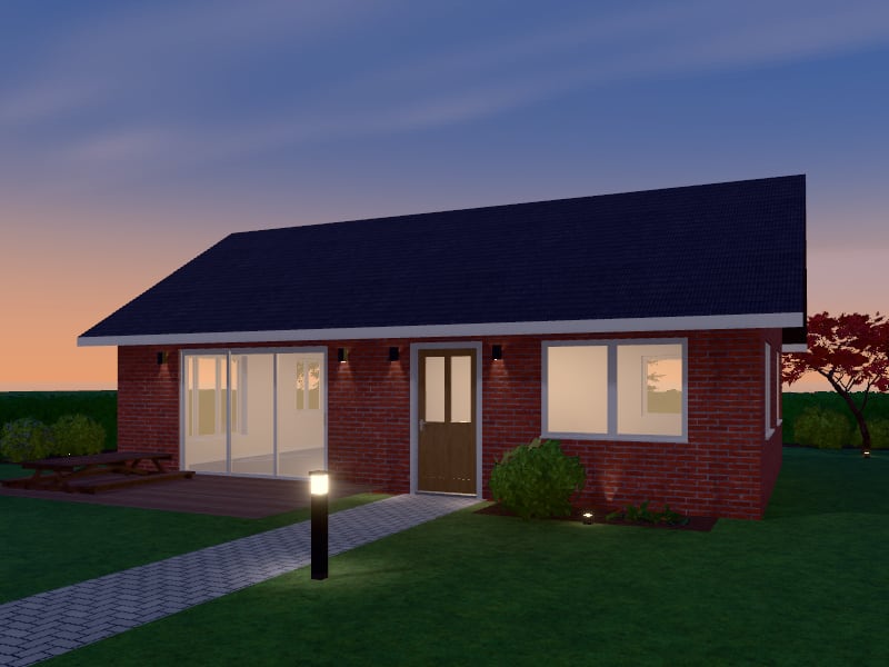 Large Eclectic Granny Flat, exterior view