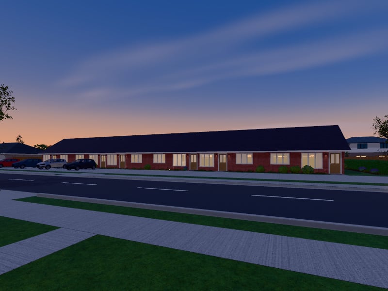 Large Eclectic Rental Units, exterior view