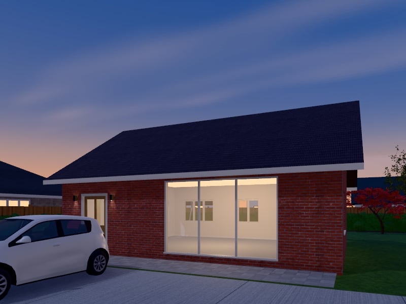 Compact Eclectic Salon, exterior view