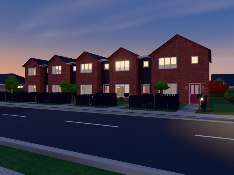 Compact Eclectic Terrace, exterior view