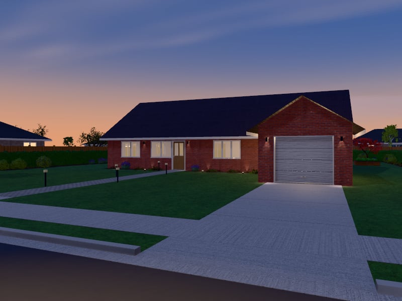 Compact Eclectic Villa, exterior view