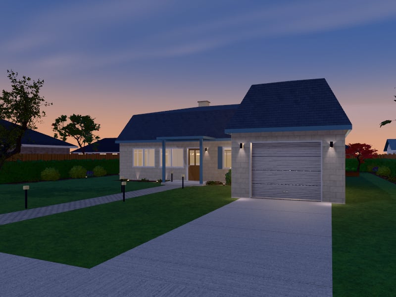 French Country Bungalow, exterior view