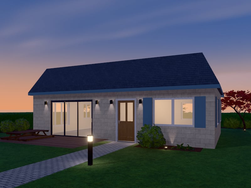 Large French Country Granny Flat, exterior view