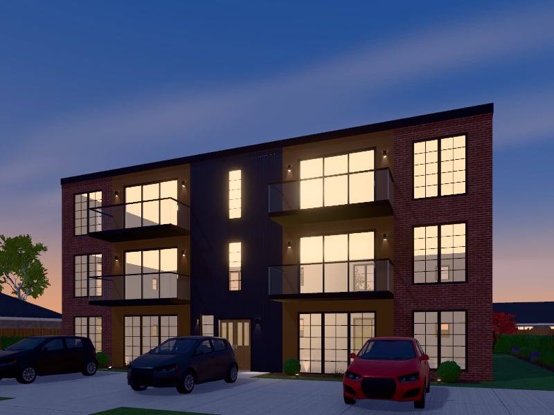 Compact Industrial Apartments, exterior view