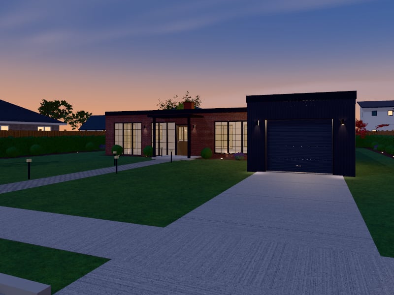 Large Industrial Bungalow, exterior view