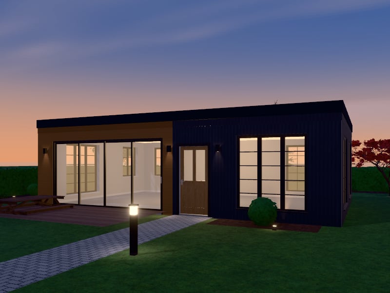 Large Industrial Granny Flat, exterior view