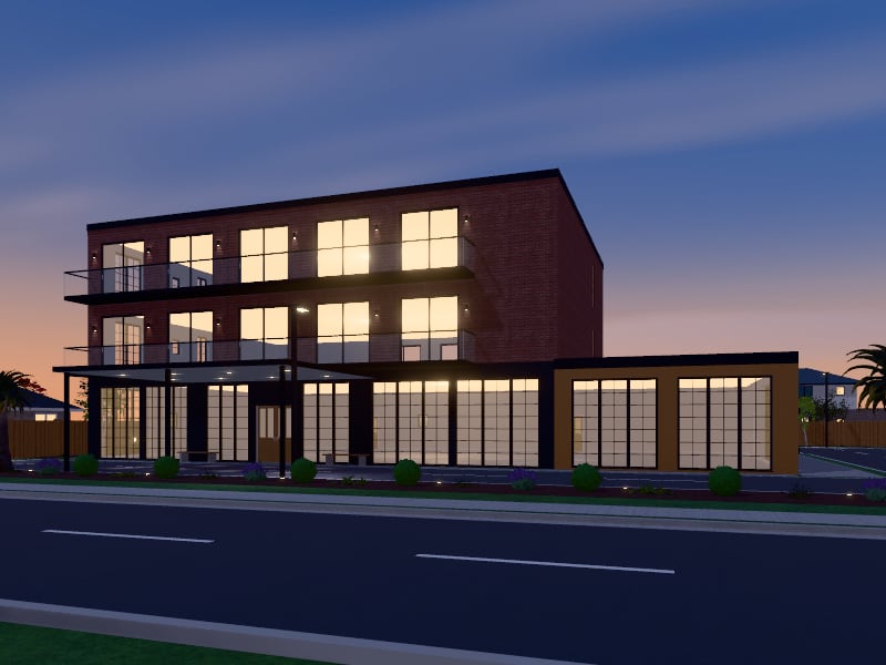 Compact Industrial Hotel, exterior view