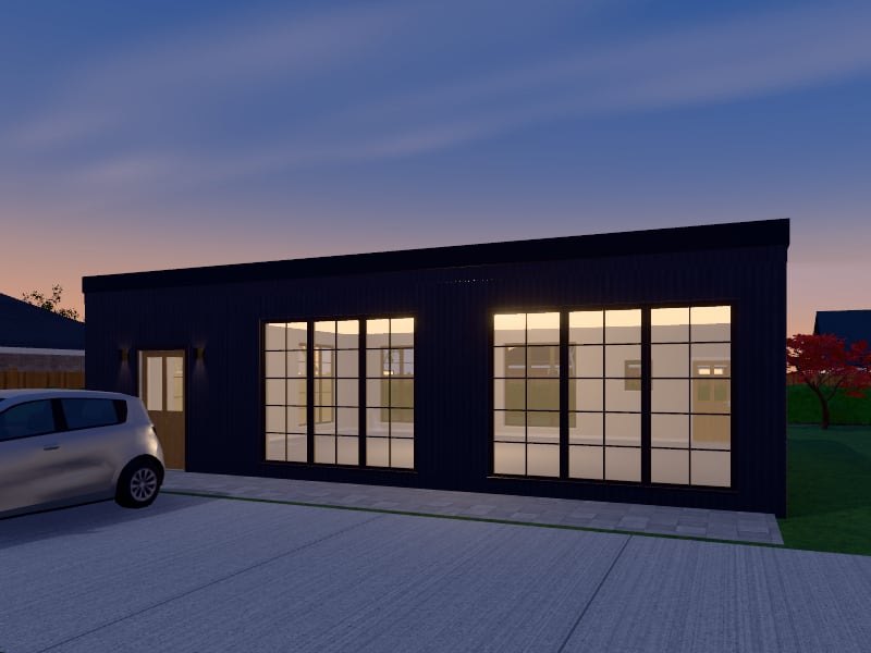 Industrial Salon, exterior view