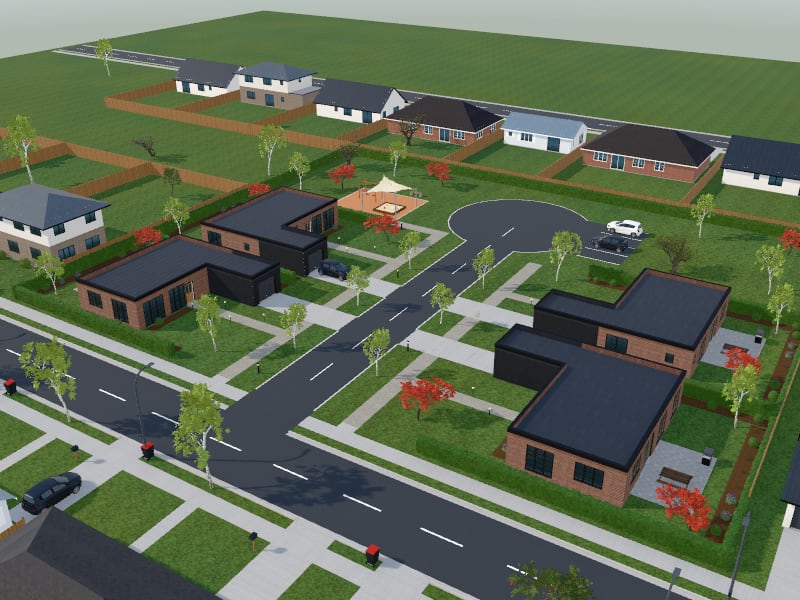Compact Industrial Subdivision, exterior view