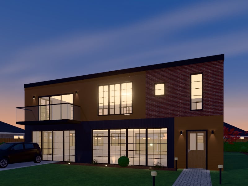Large Industrial Townhouse, exterior view