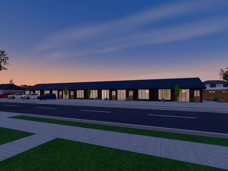 Large Japandi Rental Units, exterior view