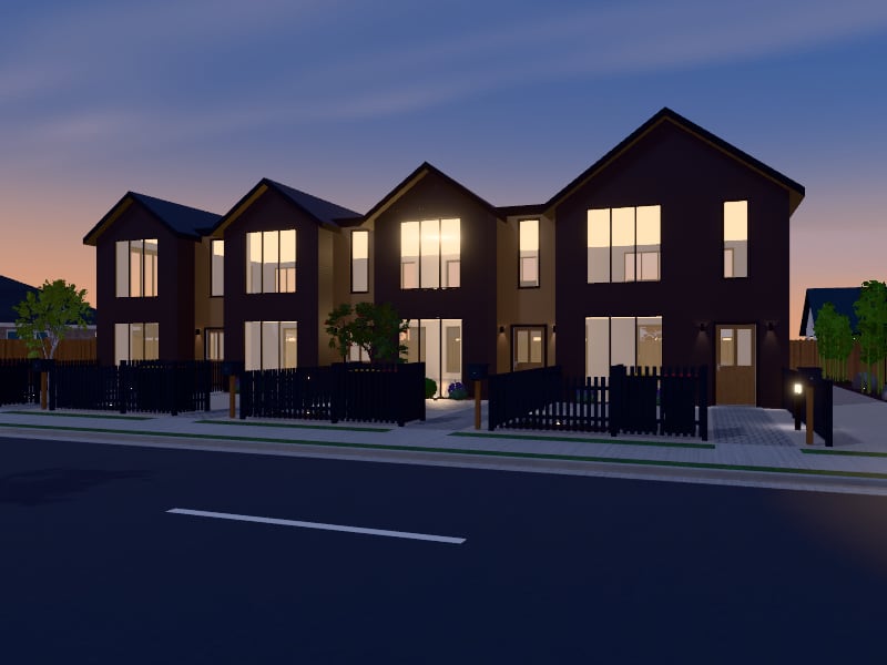Compact Japandi Terrace, exterior view