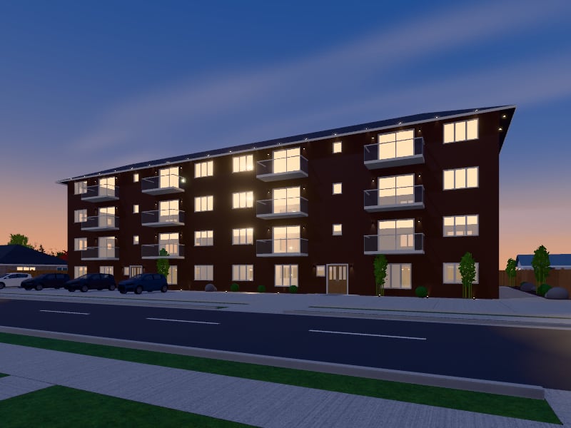 Japanese Apartments, exterior view