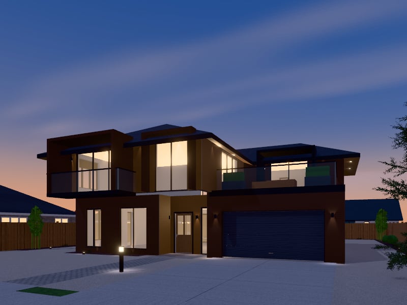 Compact Japanese Architectural Home, exterior view