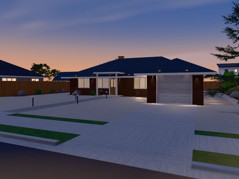Large Japanese Bungalow, exterior view