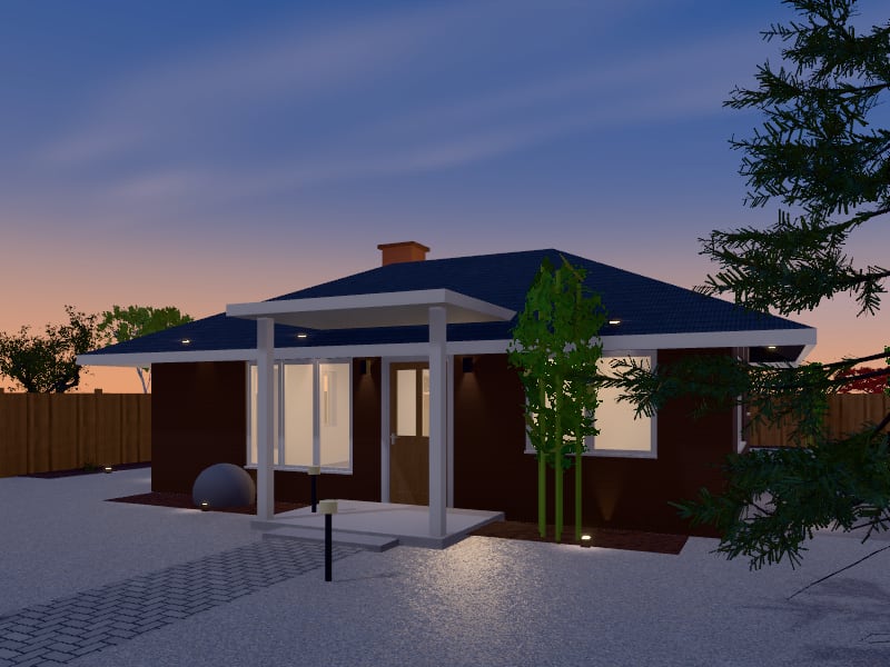 Japanese Cabin, exterior view