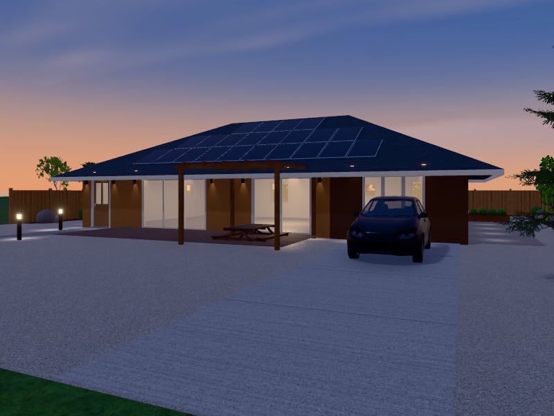 Japanese Sustainable House, exterior view