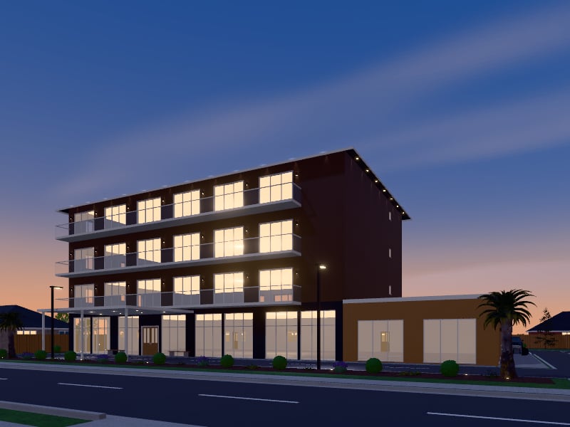 Japanese Hotel, exterior view