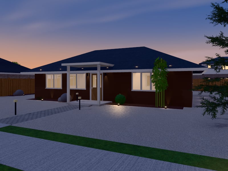 Compact Japanese House, exterior view