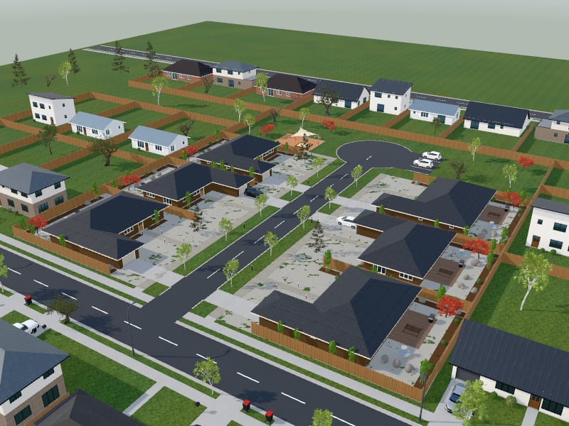 Japanese Subdivision, exterior view