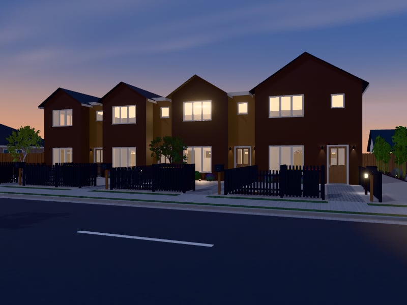 Compact Japanese Terrace, exterior view