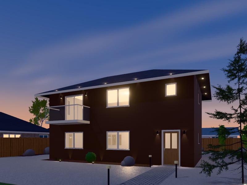 Compact Japanese Townhouse, exterior view