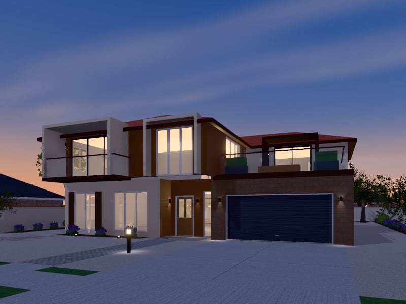 Mediterranean Architectural Home, exterior view