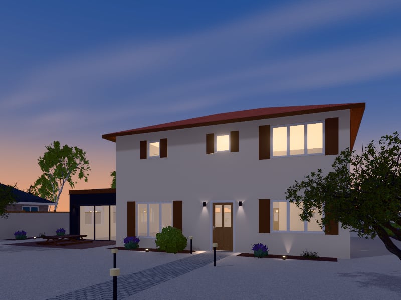 Large Mediterranean House with Extension, exterior view