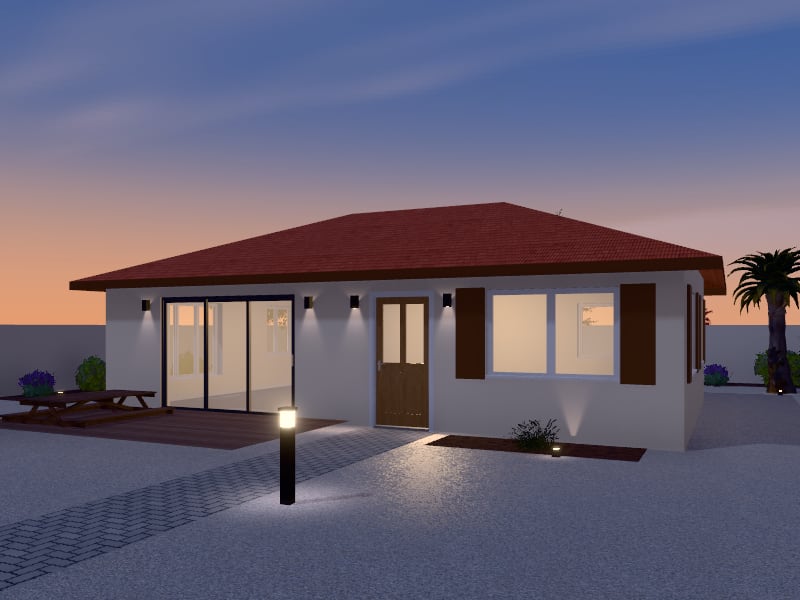 Large Mediterranean Granny Flat, exterior view