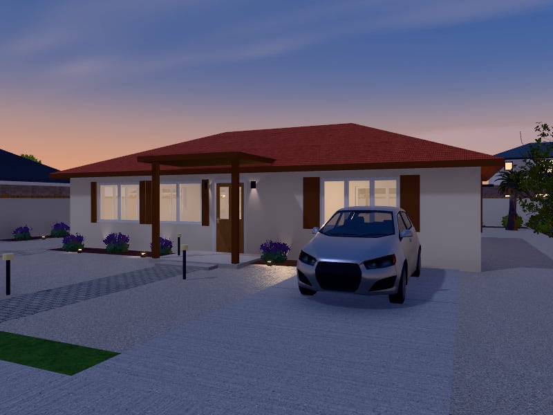 Compact Mediterranean House, exterior view
