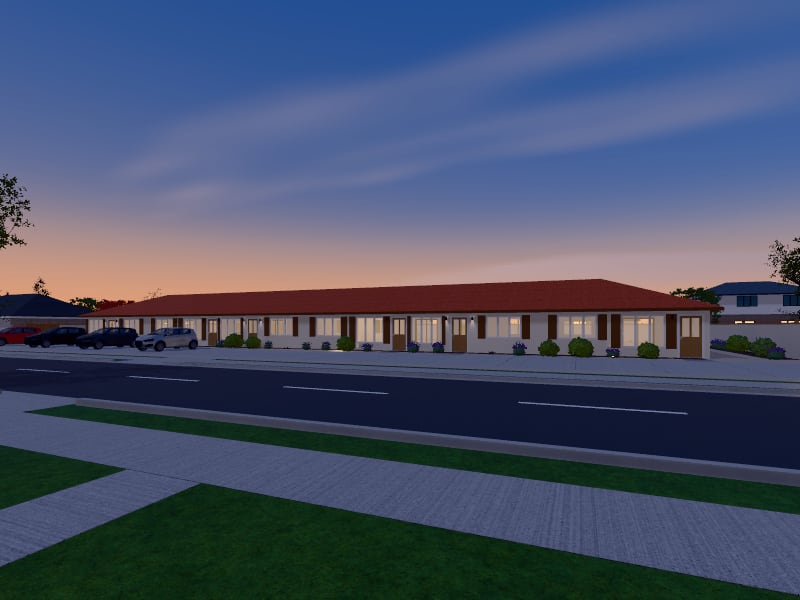 Large Mediterranean Rental Units, exterior view