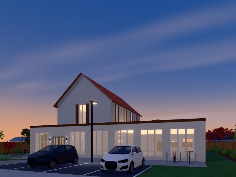 Compact Mediterranean Place of Worship, exterior view