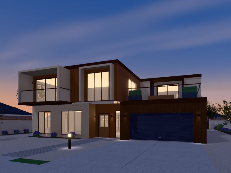 Modern Arabic Architectural Home, exterior view