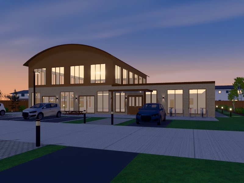 Modern Arabic Community Centre, exterior view