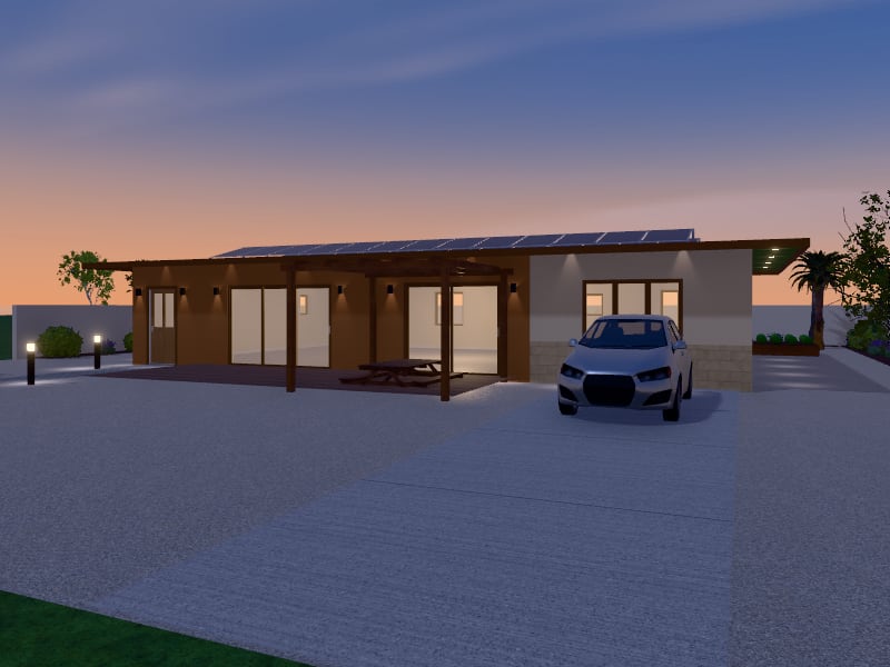 Modern Arabic Sustainable House, exterior view