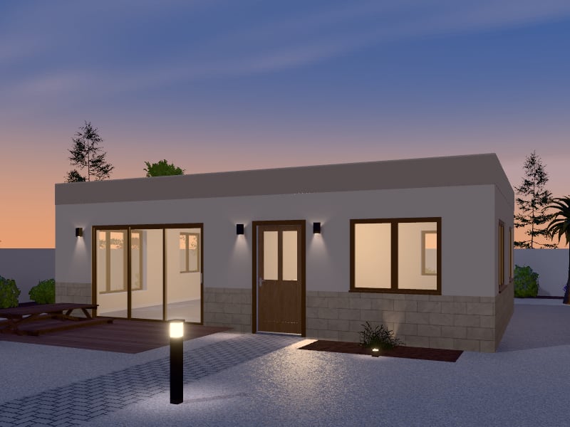 Modern Arabic Granny Flat, exterior view