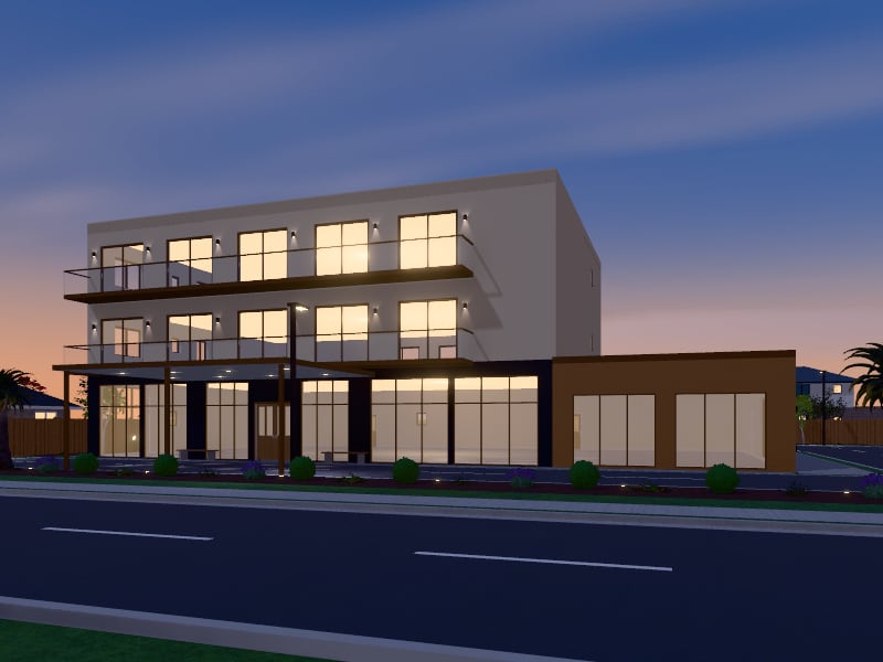 Compact Modern Arabic Hotel, exterior view