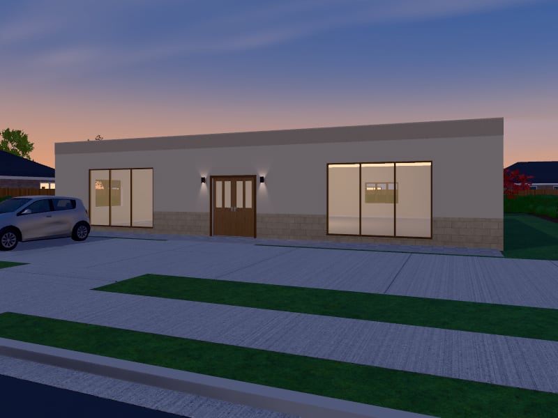 Large Modern Arabic Shop, exterior view