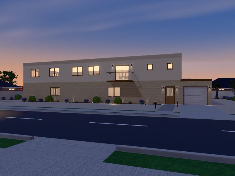 Large Modern Arabic Villa, exterior view