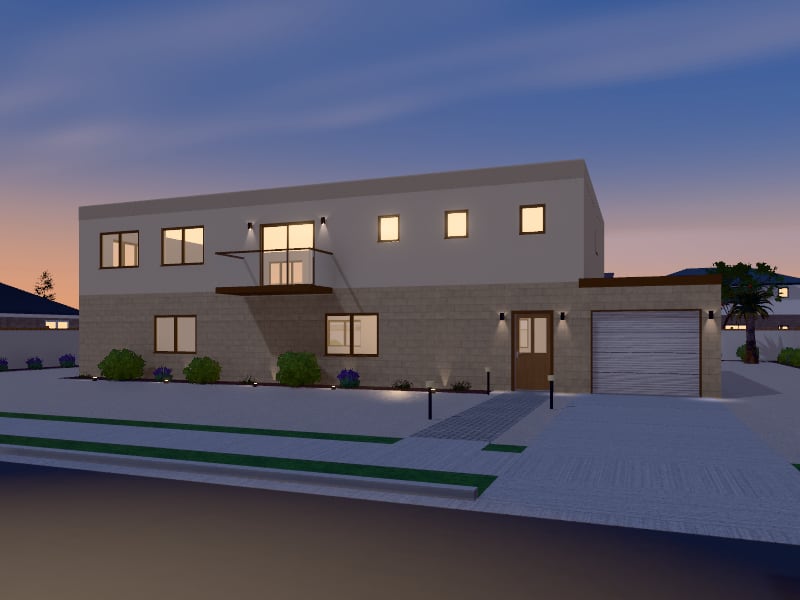 Modern Arabic Villa, exterior view