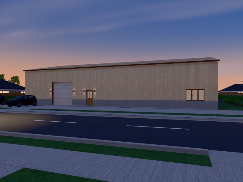 Large Modern Arabic Warehouse, exterior view