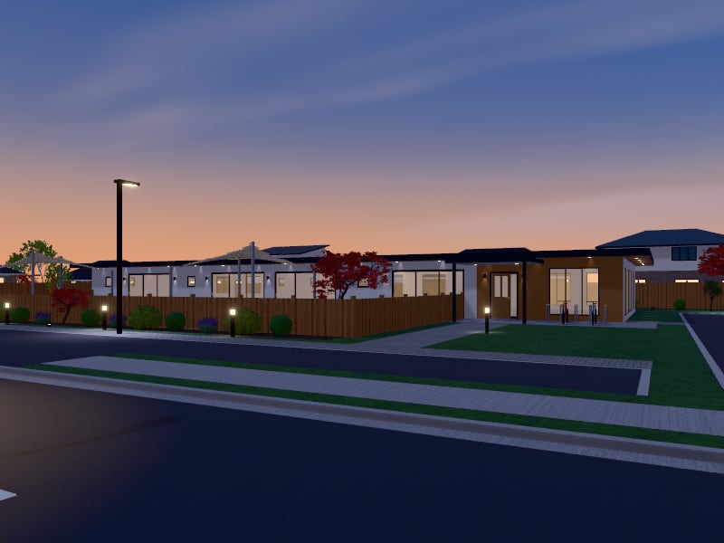Modern Childcare Centre, exterior view
