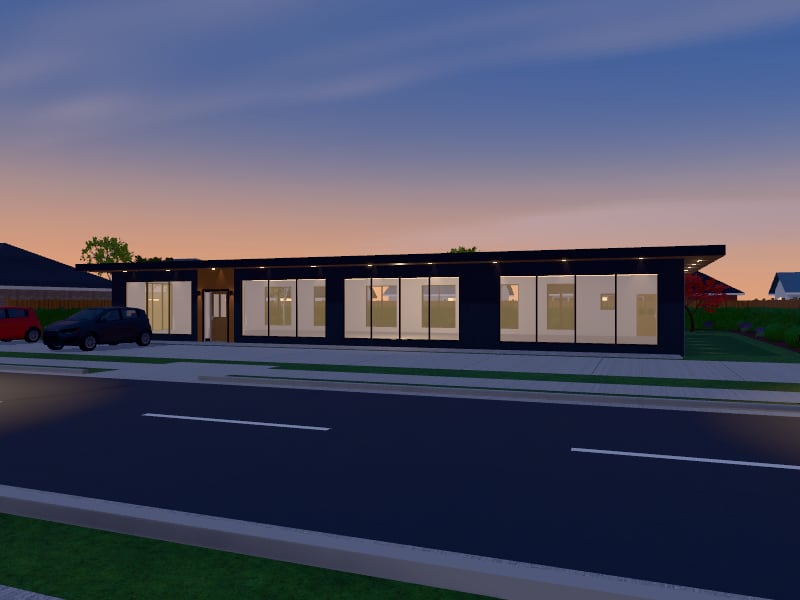 Large Modern Clinic, exterior view