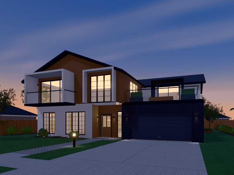 Modern Farmhouse Architectural Home, exterior view