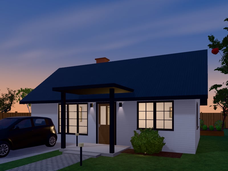 Modern Farmhouse Cabin, exterior view