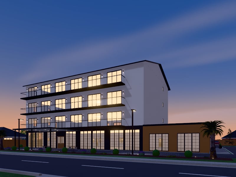Modern Farmhouse Hotel, exterior view