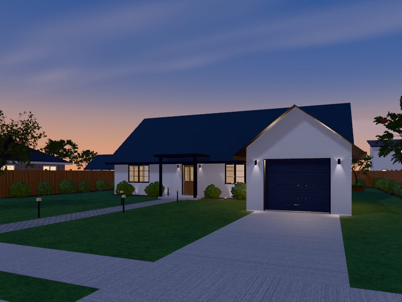 Modern Farmhouse House, exterior view