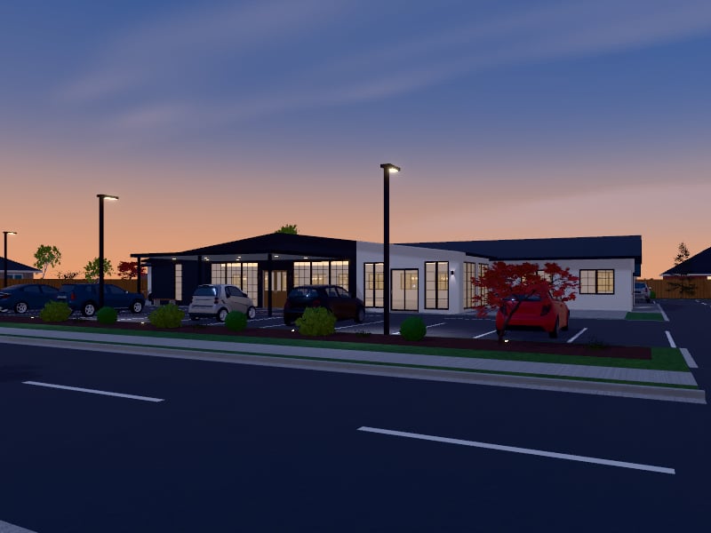 Modern Farmhouse Medical Centre, exterior view