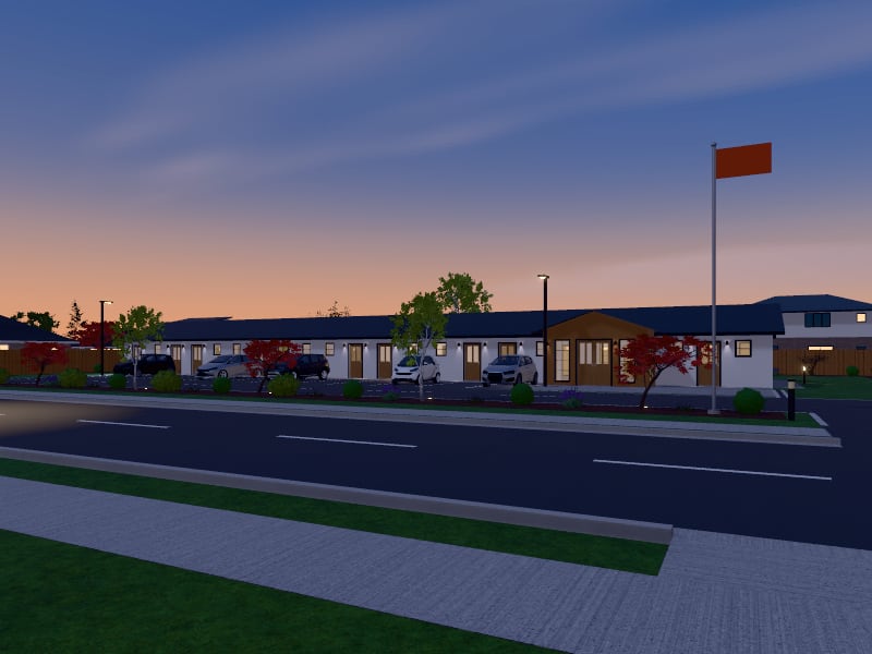 Modern Farmhouse Motel, exterior view