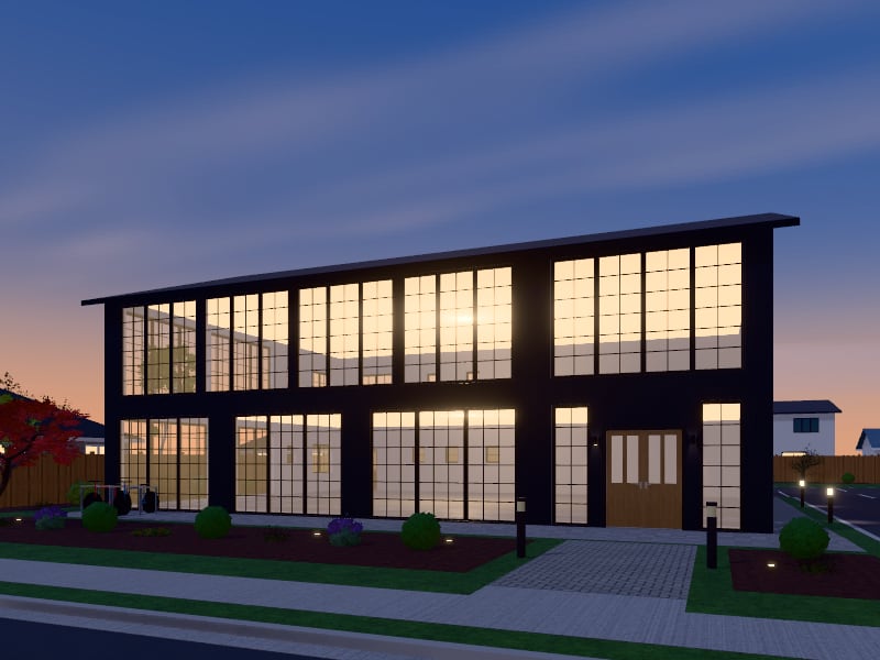 Modern Farmhouse Office, exterior view